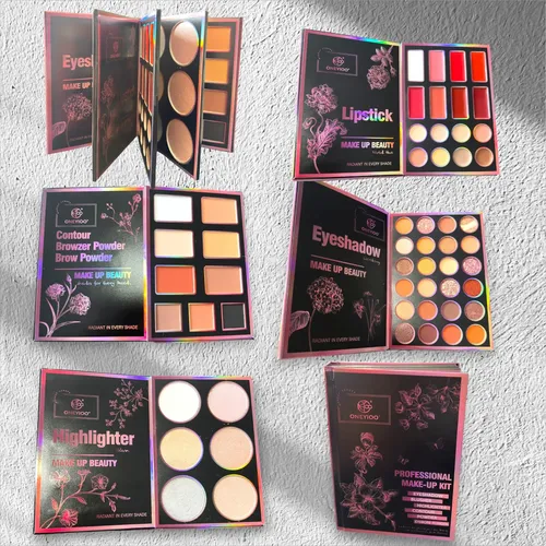 Kit De Maquillaje Profesional Libro 55 Colores +brochas