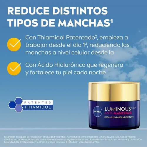 Nivea Luminous 630 Crema De Noche Antimanchas Reparadora