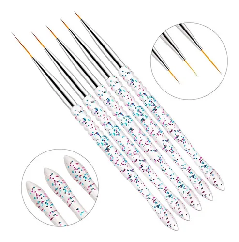 Kit 10 Herramientas Para Uñas Con Pinceles Y Dotting