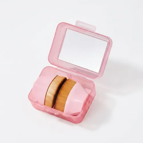 Portable Makeup Brushes Set, Foundation Brush With Mirror