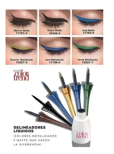 Delineador Liquido Dorado Metalico Avon Outlet Leer