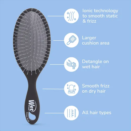 Cepillo Para Cabello Wet Brush Frizz-free Iónico Negro