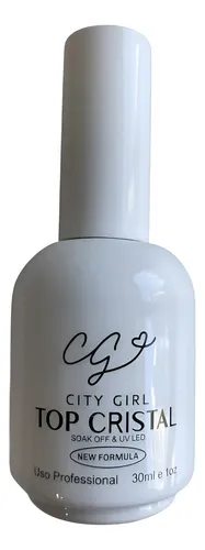 Top Cristal City Girl Formula Uv/led Tamaño Xxl 30ml Transparente