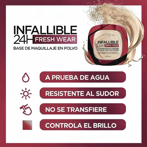 Base En Polvo L’oréal Infallible 24h Fresh Wear Tono 040