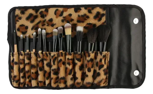 Pinceles De Maquillaje Portátiles De 12 Piezas En