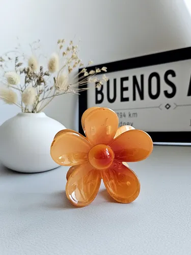 Broche Flor Hawaiana Hibiscus Colores Gancho Pelo Tendencia