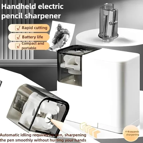 Sacapuntas Eléctrico, Batería De Sacapuntas Portátil