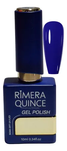 Esmalte Semipermanente Azul De 10ml Rimera Quince Rimera15