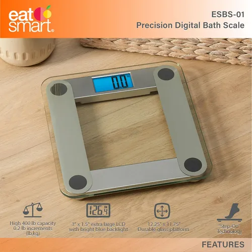 Báscula De Baño Eatsmart Eat Smart Digital Con Cinta Adhesiv