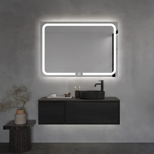 Espejo Luz Led Táctil Touch Baño Rectangular 70x90cm Premium