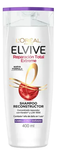 Shampoo Elvive Loreal Reparación Total Extreme X 400 Ml.