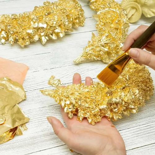 100 Hojas Imitación Oro Para Arte Y Manualidades