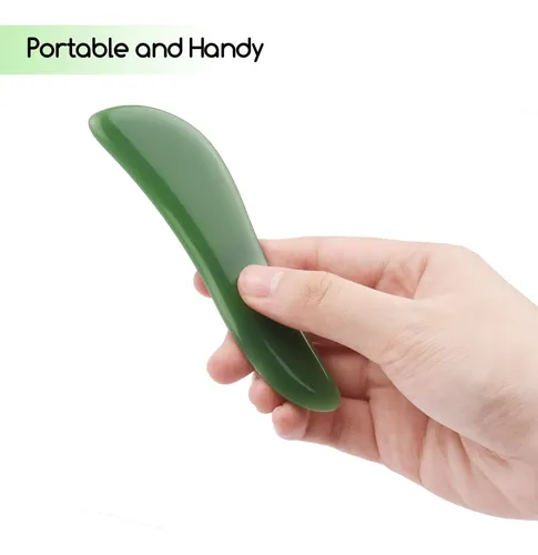 Natural Jade Gua Sha Tools For Face, Neck, Color .
