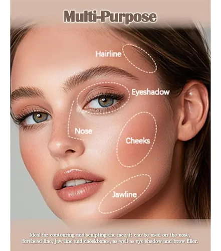 Paleta De Contorno Fría, Polvo Matte Para Maquillaje