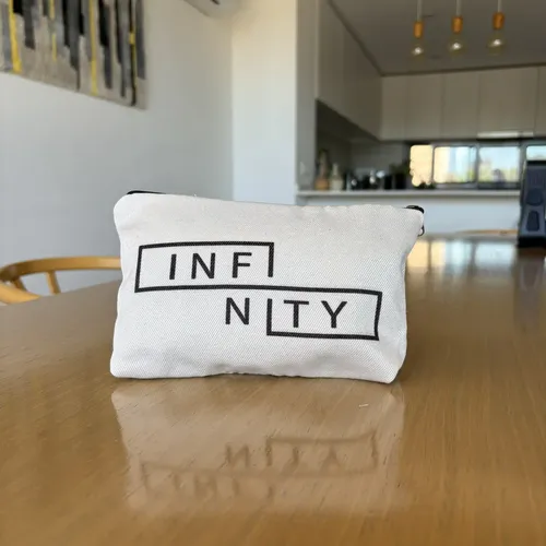 Neceser De Lona Estampada 21×14 Organizador Viaje Maquillaje Infinity