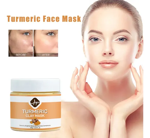 Mascarilla De Barro Con Cúrcuma, Iluminadora Facial, Hidrata Todo Tipo De Piel