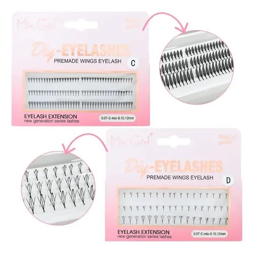 Pestañas Postizas Individuales Jy12 Eyelashes Mix Girl