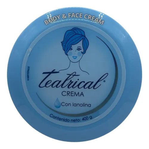 Crema Teatrical Con Lanolina 400 G Para Rostro, Manos Y Cuer