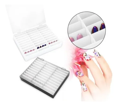 Caja Expositora De Almacenamiento De Uñas Postizas, 33 Cuadr