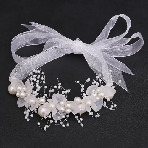Tocado De Novia Con Corona De Flores De Princesa For Niña Qd