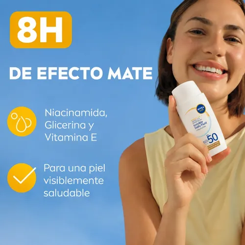 Protector Solar Facial Nivea Sun Invisible Daily Fluid Fps50