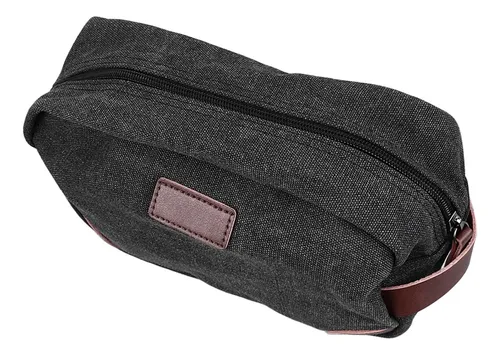 Elegante Bolsa De Maquillaje Para Cosméticos, Negra, De Gran