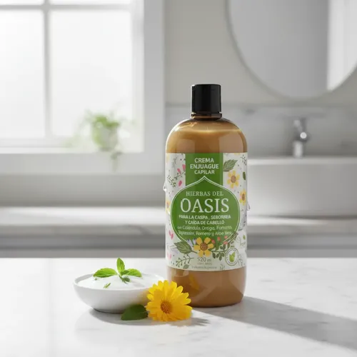 Acondicionador Crema Enjuague Caida Y Caspa Oasis 520 Ml