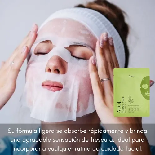 Mascara Facial Coreana Hidratante Coony Aloe Vera Calmante