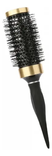 Pincel De Peluquería Barber De 4,5 Cm, Negro Y Dorado, 4,5 C