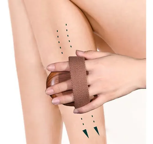 Cepillo Masajeador De Madera Para Cabello Y Cabeza