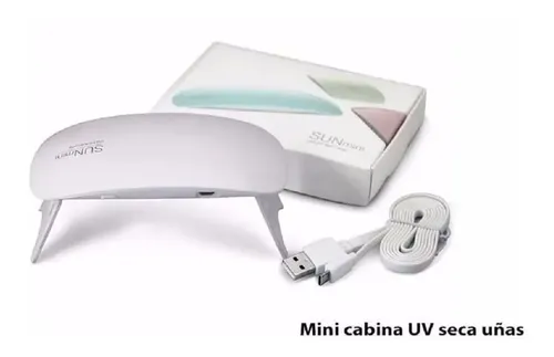 Cabina Led Uv Sun Mini 6w Secador Uñas Esculpidas Gelificada