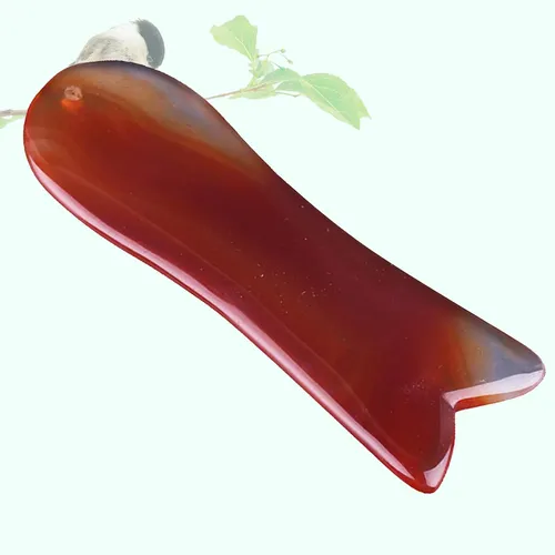 Rodillo De Jade Rojo, Herramienta Facial Para Raspar Guasha,