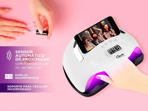 Cabina Uñas Led Uv Gadnic Con Soporte Celular Mango Flexible