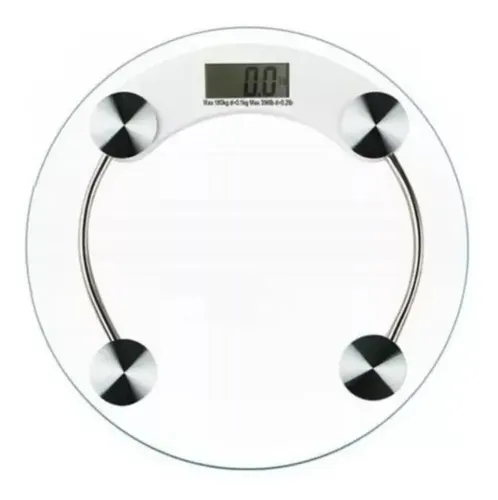 Balanza Digital Vidrio Transparente 180kg Baño Pantalla LCD Precisa