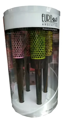Kit 4 Cepillos Térmicos Para Peinar Cabello Eurostil 55110