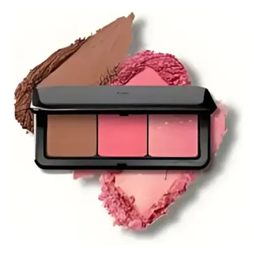 Paleta Multiacabado Rubor Y Bronceador Kiko Milano 3 Tonos Tono del maquillaje COR 03 ROSA