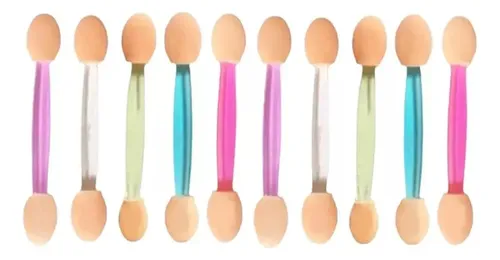 10 Aplicador De Sombras Para Ojos Y Uñas Doble Punta Make Up