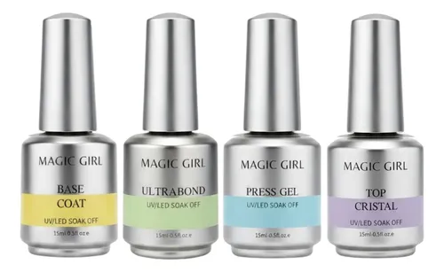 Kit Para Uñas Soft Gel Tips Press On Completo Cabina Regalo