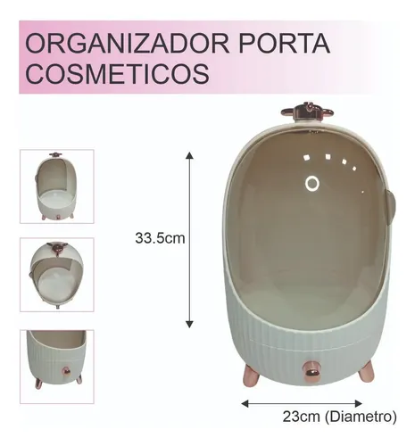 Organizador Porta Cosmeticos Maquillaje Make Up Capsula Luz