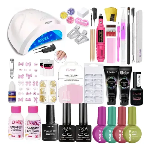 Kit Uñas Esculpida Completo Polygel Manicura Semipermanente