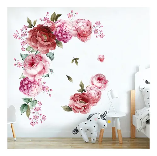 Pegatina Para Pared Mural, Hazlo Tú Mismo, Con Flores