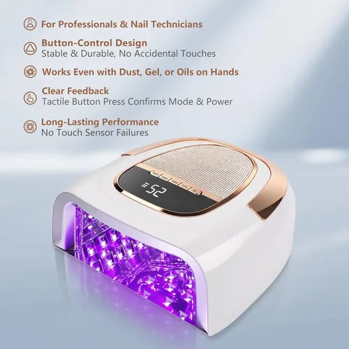 Lámpara Uv Led 96w Inalámbrica Para Uñas Xcvpl Batería