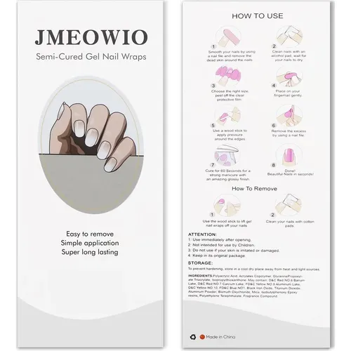 Gel De Uñas Jmeowio Apricot White Gradient (20 Tiras +