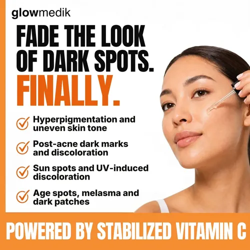 Sérum De Vitamina C Para Rostro Glowmedik – Sérum Iluminador Todo Tipo De Piel Día/noche