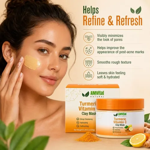 Vitamin C Clay Mask With Kaolin & Bentonite Clay, 5.29 Oz