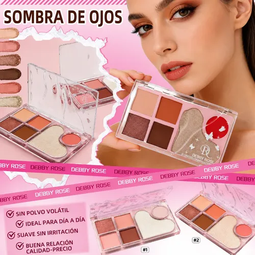 Debby Rose Eyeshadows Sombra De Ojos De 6 Colores