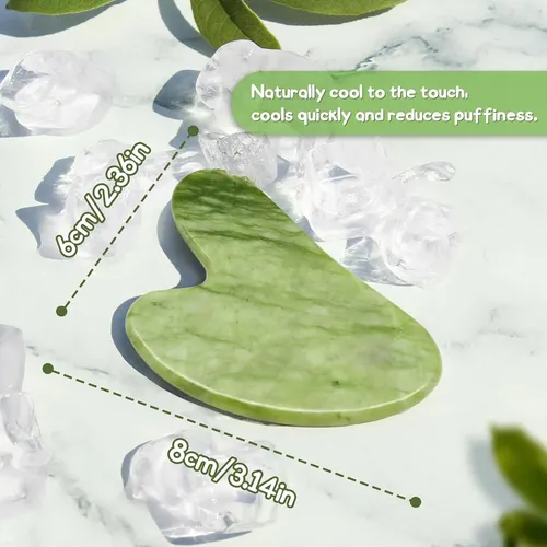 Piedra Jade Gua Sha Facial Masajeador Contorno Piel
