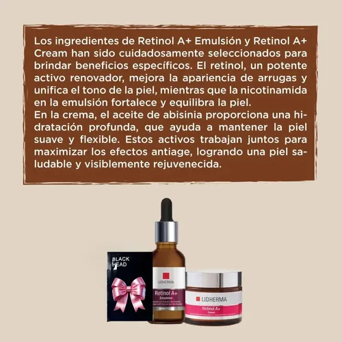 Skincare Facial Kit Retinol Lidherma Antiarrugas Antiedad