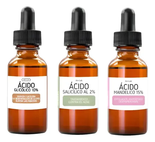 Kit Acido Glicolico + Salicilico + Mandelico 15cc Arvensis
