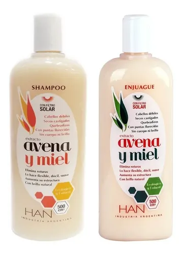 Han Shampoo Acondicionador Baño De Crema Avena Y Miel Apto